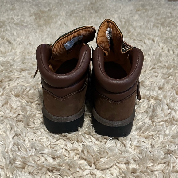 Timberland Men’s Waterproof Field Boots TB0A18A6 Sz 9 Dark Brown Green - Picture 2 of 7